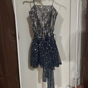 Navy Dress with Sparkles